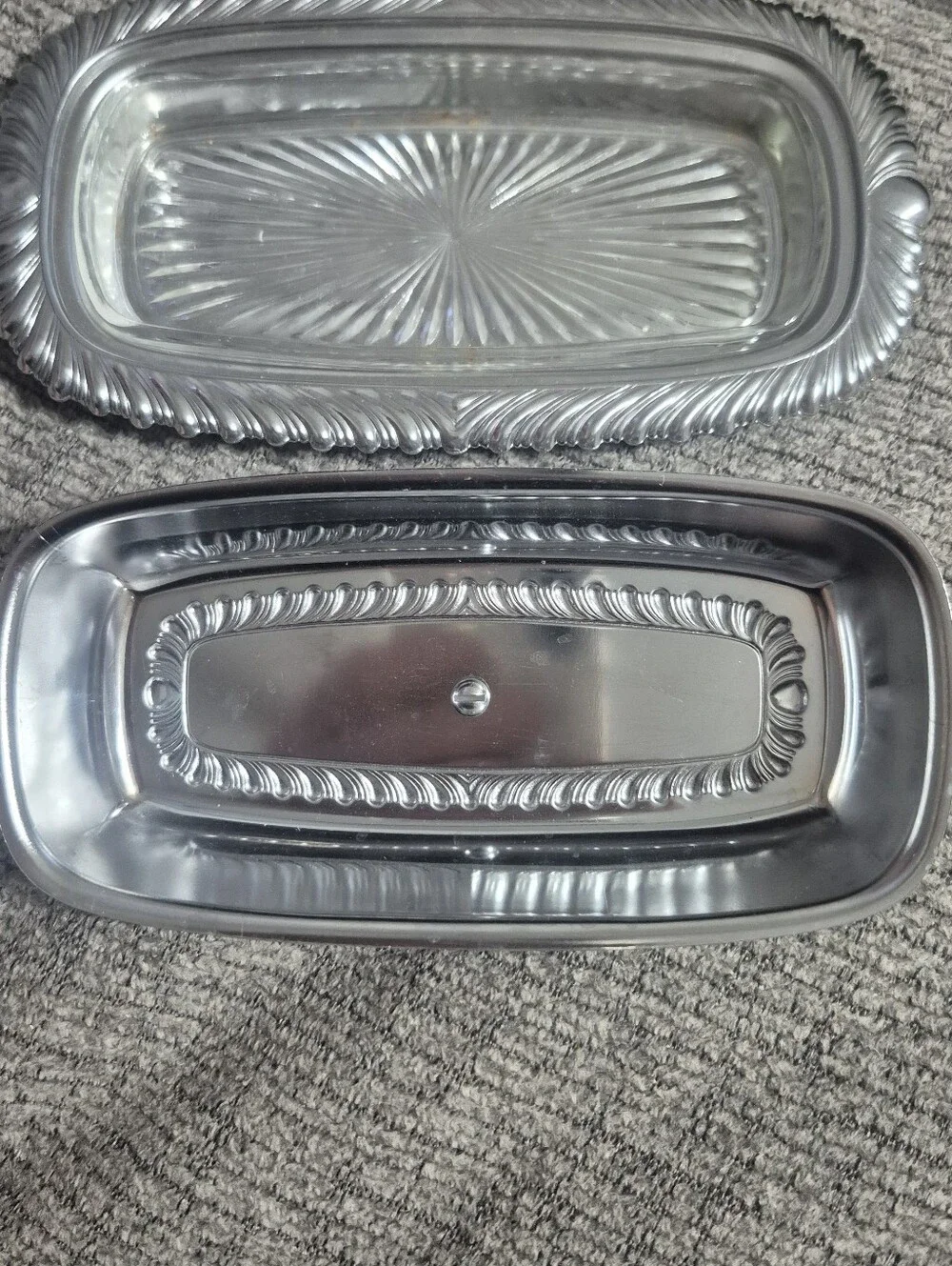 Vintage Silver-Tone Decorative Serving Lid
